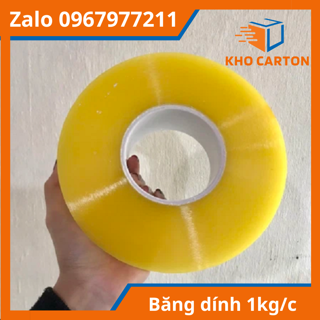 Băng dính đóng hàng 1kg / cuộn lõi 3mm, băng dính đóng hàng 1kg