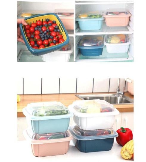 [BỘ RỔ NHỰA CAO CÂP] - BỘ RỔ CÓ NẮP ĐẬY KÈM THAU THOÁT NƯỚC TIỆN LỢI - BỘ RỔ NHỰA KÈM THAU CÓ NẮP LIÊN KẾT TIỆN DỤNG 22X22X11CM - BỘ RỔ KÈM THAU ĐA NĂNG TIỆN DỤNG