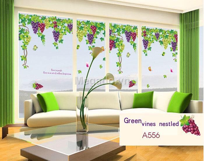 Decal dán tường mẫu giàn nho mới