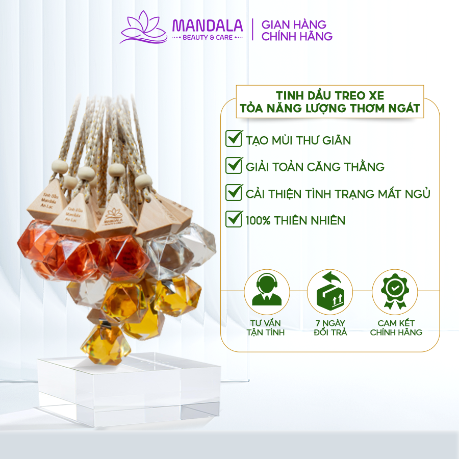 Tinh dầu thơm mandala treo xe treo phòng tĩnh tâm , toả năng lượng , an lạc