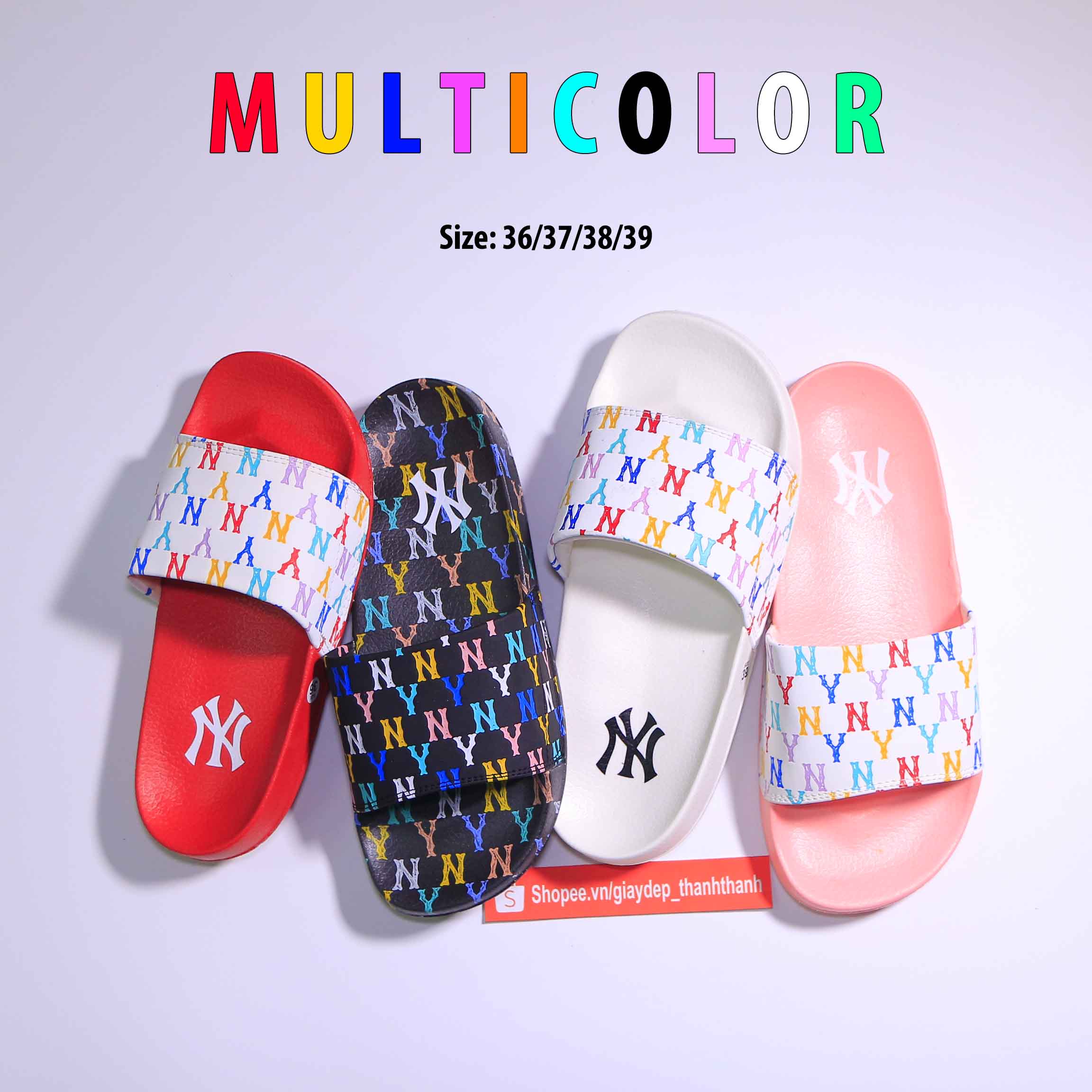 Dép Nữ Quai Ngang NY-Monogram Multicolor Giá Tốt