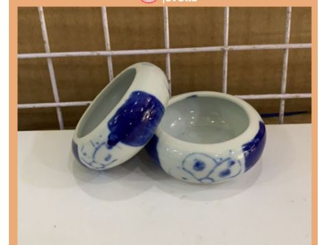 Cóng sứ đựng sâu cho chim men đẹp cao cấp nhiều màu bắt mắt Phụ kiện chim cảnh Kalotebon