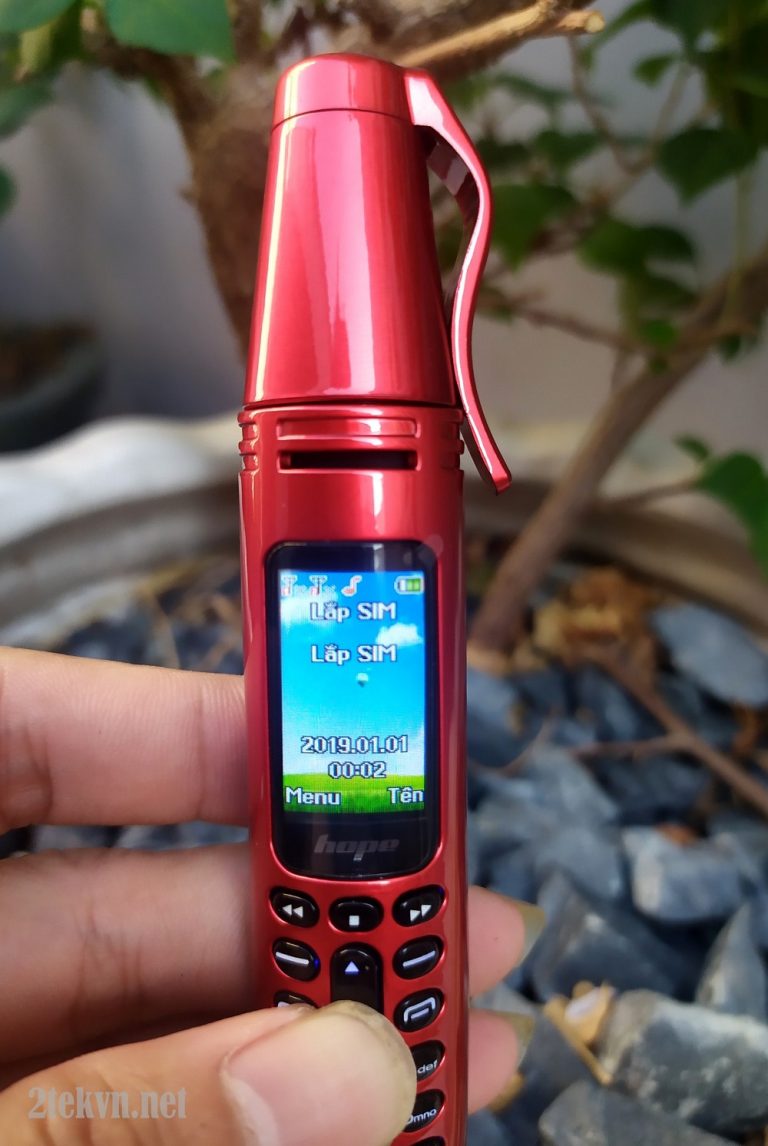 Điện thoại siêu nhỏ hình cây bút ak007 có 2 sim