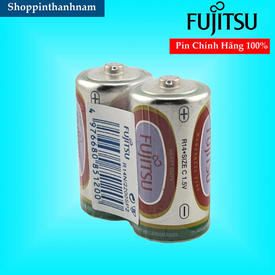 Pin Trung Fujitsu R14P Vỉ 2 Viên Chính Hãng Dung Lượng Cao