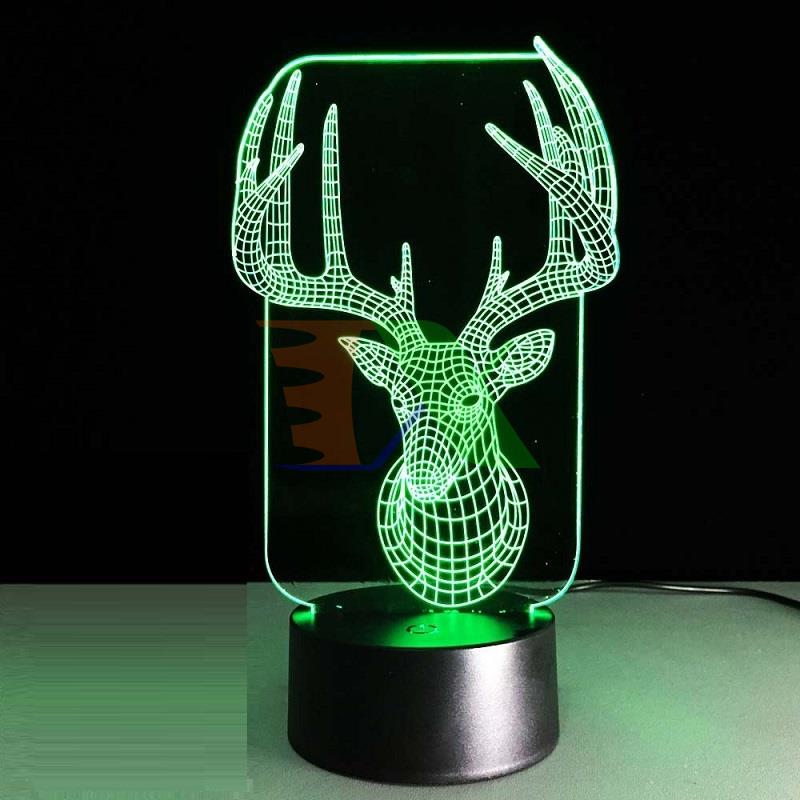 Tấm Mica mặt đèn ngủ led 3D, nhiều hình độc đáo ngộ nghĩnh ( kèm chân đế) - Động vật ngộ nghĩnh ( kèm chân đế)
