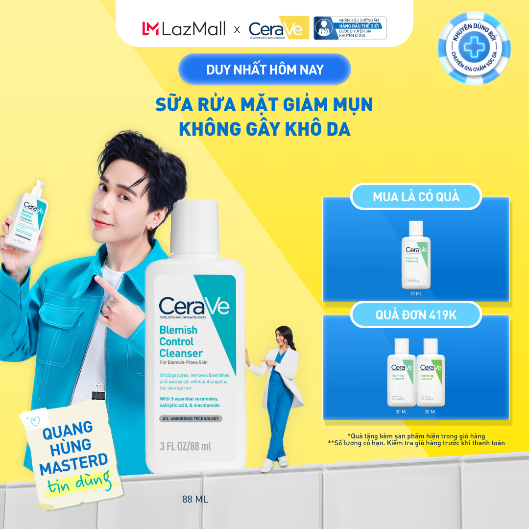 Sữa rửa mặt giảm mụn CeraVe Blemish Control Cleanser 88ml