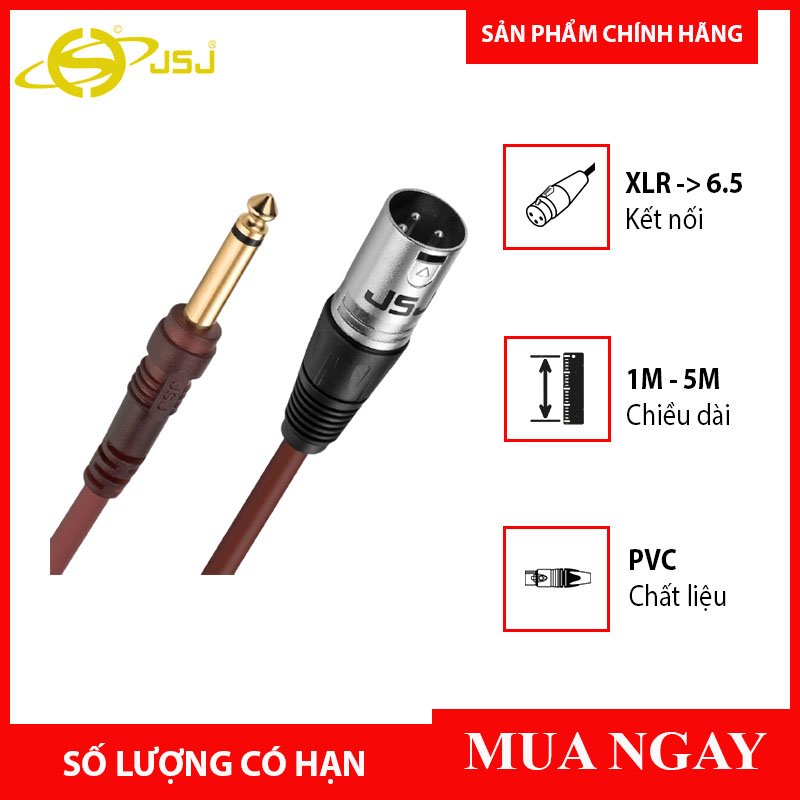 Dây tín hiệu xlr đực ra 6 li jsj-804 b