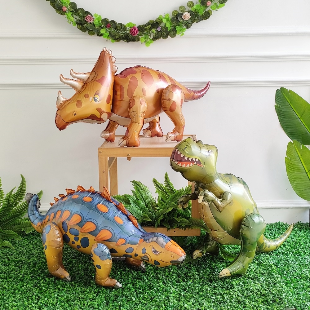 hotx【DT】 Giant Assemble Dinosaur Foil Balloons Animal Childrens Birthday Decorations Balloon Kids