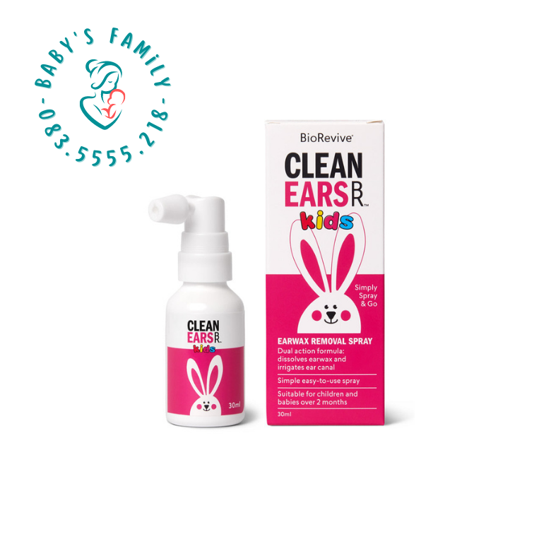 Xịt tan ráy tai cho bé Cleanears Kid 30ml Úc