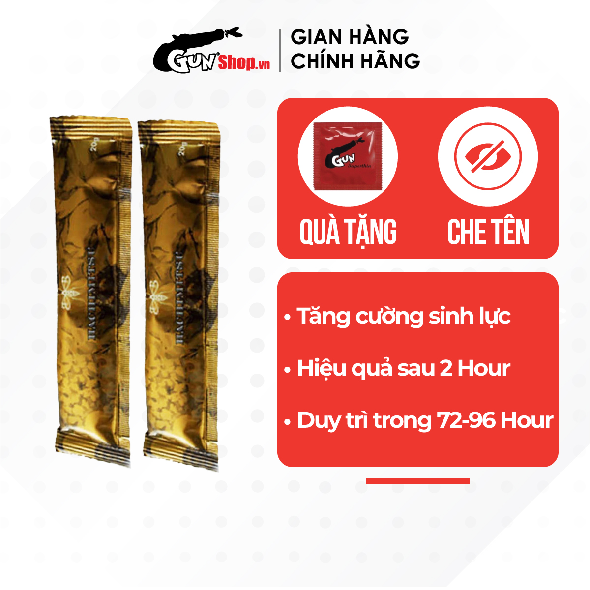 [Bộ 2 gói] Tinh chất mật ong tăng cường sức khoẻ nam giới Hachimitsu | Gói 20gr | GUNSHOP VIỆT NAM