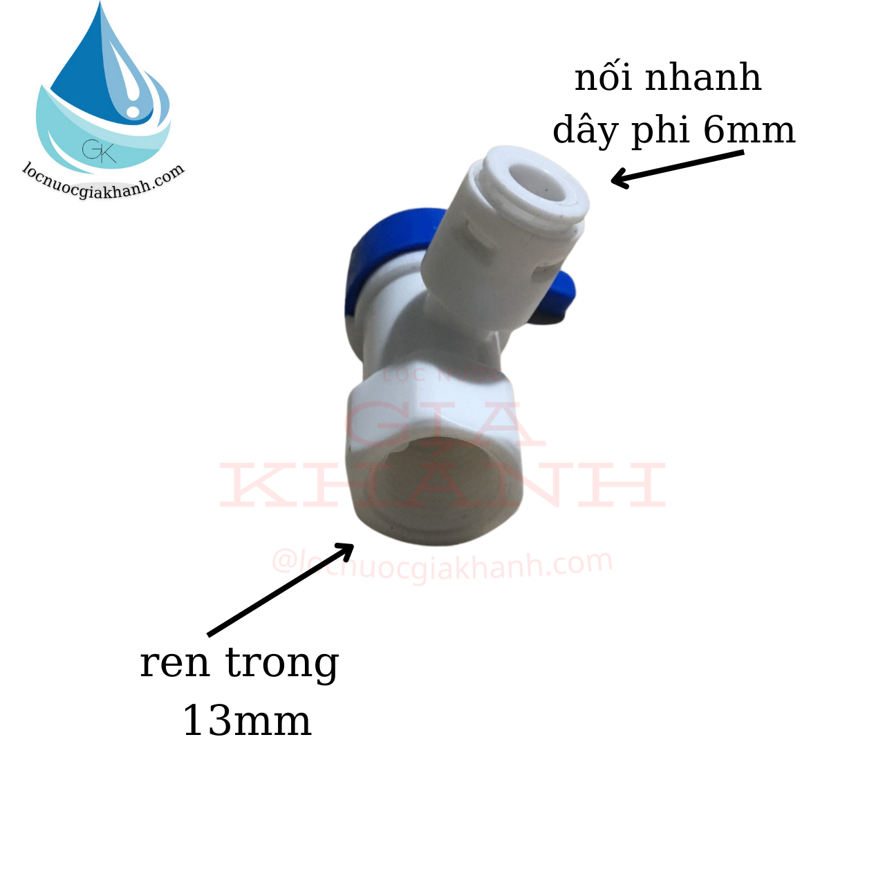 Khóa van bình áp nối nhanh máy lọc nước.