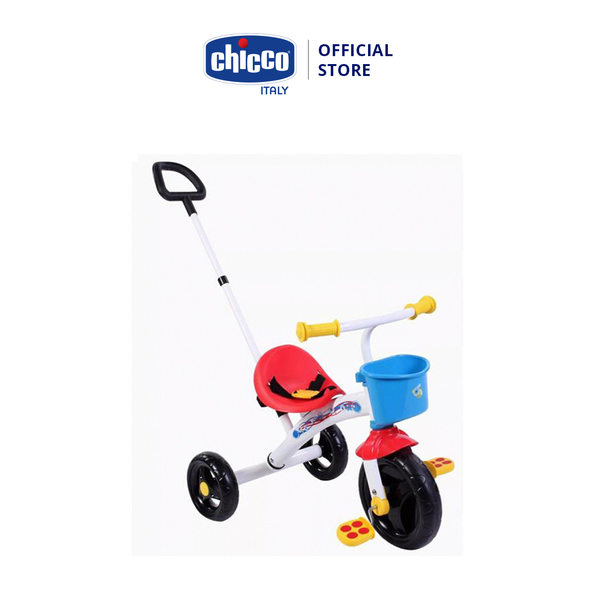 Xe 3 bánh chicco 2 in 1 ugo màu trắng