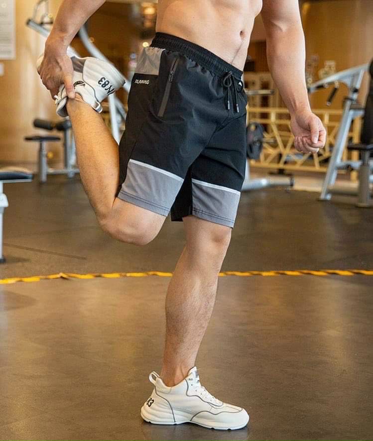Quần short thể thao nam-quần đùi thể thao nam chất vải dù rộng rãi, thoáng mát-quần short nam đen cao cấp QUYNH_STORE BN03