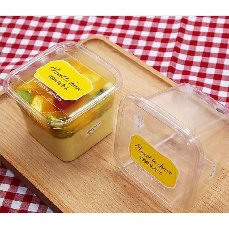 Bộ 10 hộp nhựa pet vuông đựng bánh đồ ăn vặt 9.5×9.5×7.5cm nếu có bất kì thắc mắc hay cần hỗ trợ vui lòng nhắn tin cho shop để được tư vấn tốt nhất