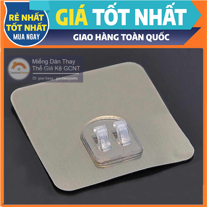 Bộ 2 Miếng dán ĐƠN BẠC dạng gài 8x8cm