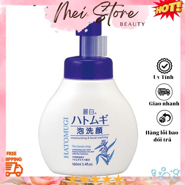 Sữa rửa mặt tạo bọt ý dĩ hatomugi the facial whip 160ml