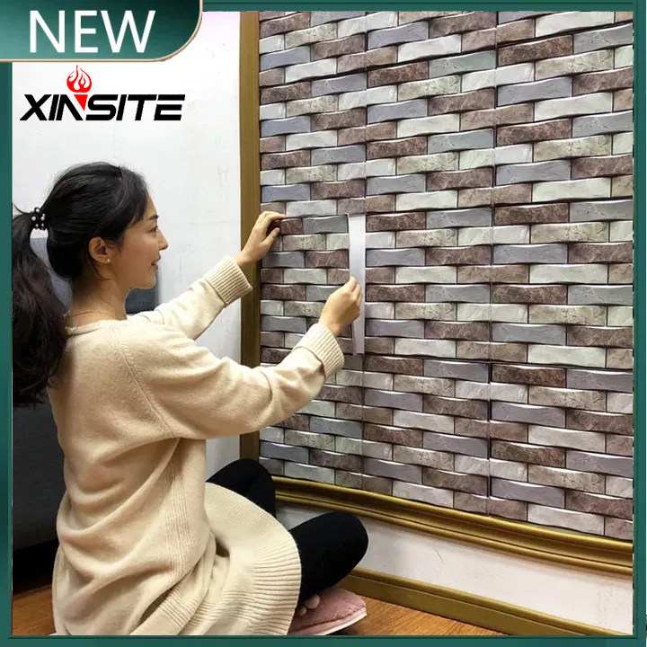 Xinsite miếng dán tường gạch 3d phòng tắm nhà bếp hiện đại 30x30cm, giấy dán tường tự dính không thấm nước miếng dán tường trang trí nhà cửa bằng pvc cho phòng ngủ