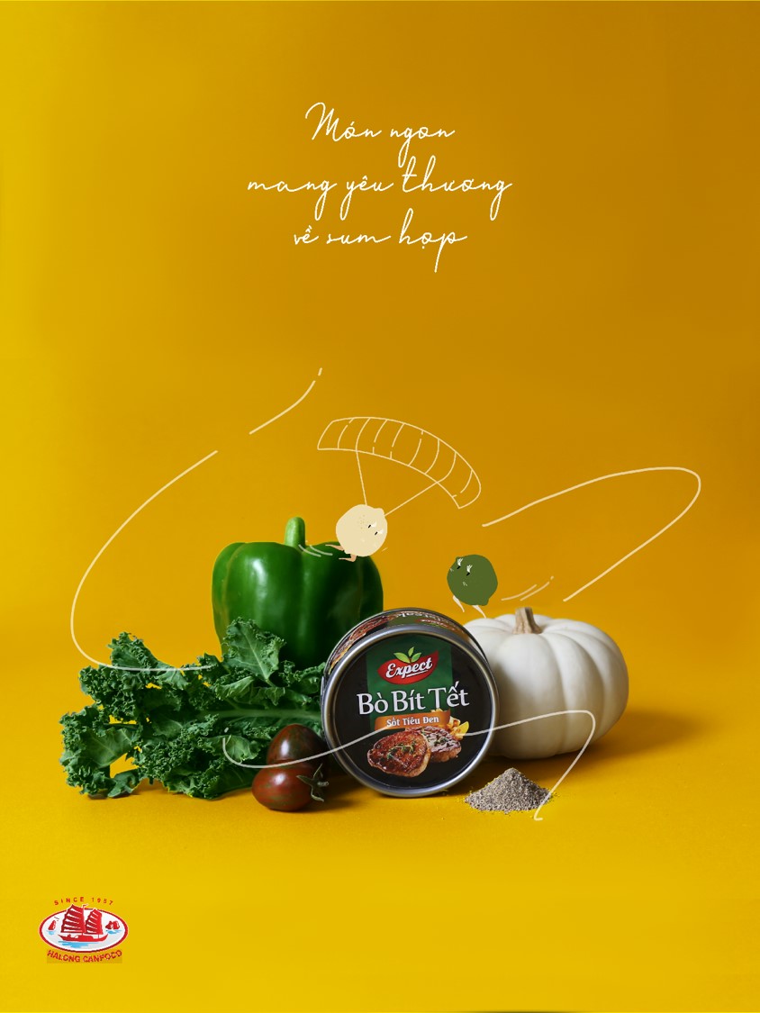 Bò bít tết sốt tiêu đen 150g - Đồ Hộp Hạ Long