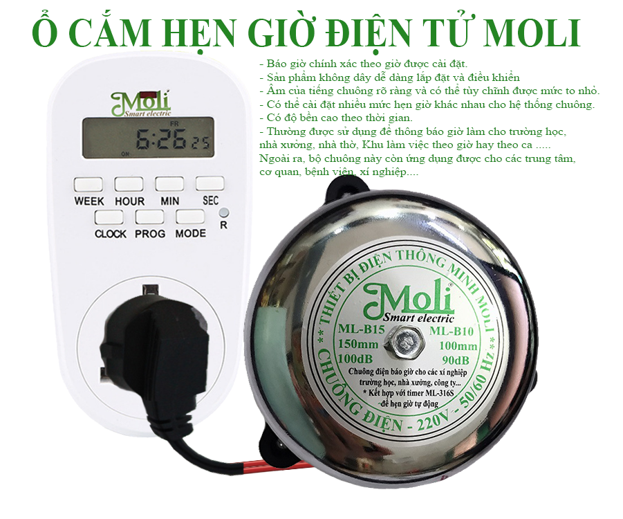 [HCM]BỘ HẸN GIỜ CHUÔNG ĐIỆN BÁO ĐỘNG NHÀ THỜ TRƯỜNG HỌC NHÀ XƯỞNG