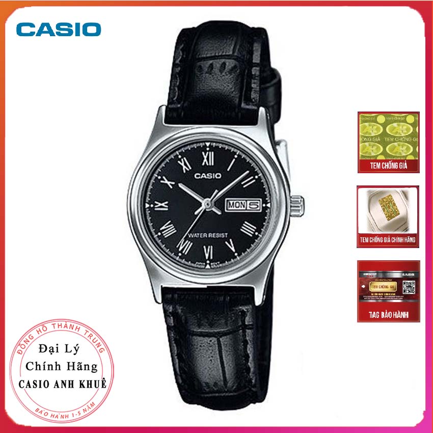 Đồng hồ đeo tay nữ casio ltp-v006l-1budf dây da