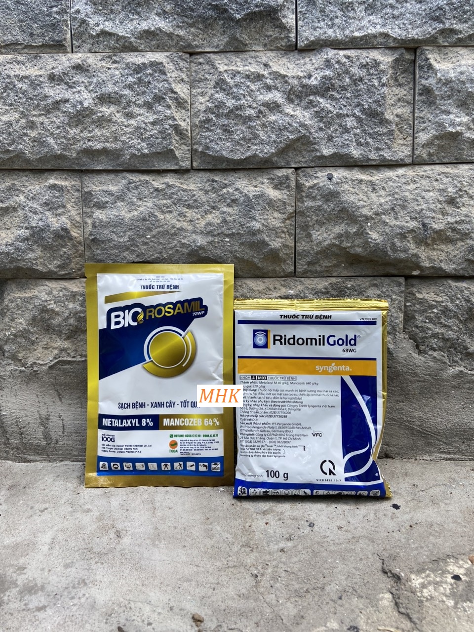 Gói 100g thuốc trừ nấm bệnh lưu dẫn ridomil gold 68wg / biorosamil 72wp