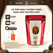 [THƯỢNG HẠNG] Cà Phê Moka Hạt Rang Mộc - 200g - Cafe Rang Xay Nguyên Chất Chính Hãng Ban Me Gold - Honee Coffee