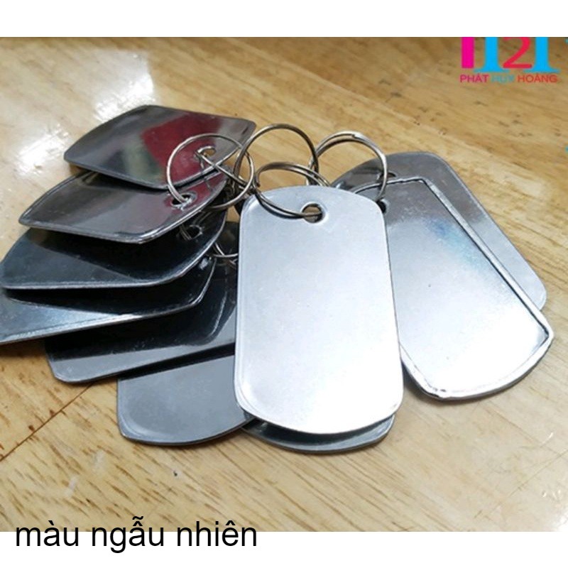 Thẻ bài inox có móc khóa. Móc khóa thẻ bài cạo gió inox tiện lợi