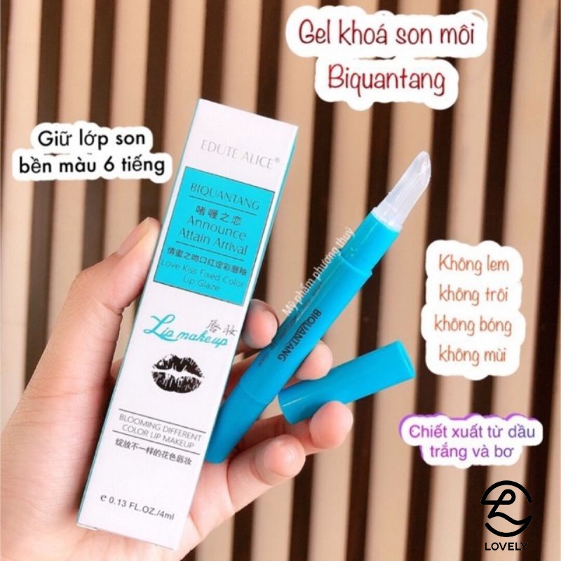 Gel khoá màu son môi hàng nội địa Trung biquantang, Gel khoá son giữ bền màu son môi lâu trôi