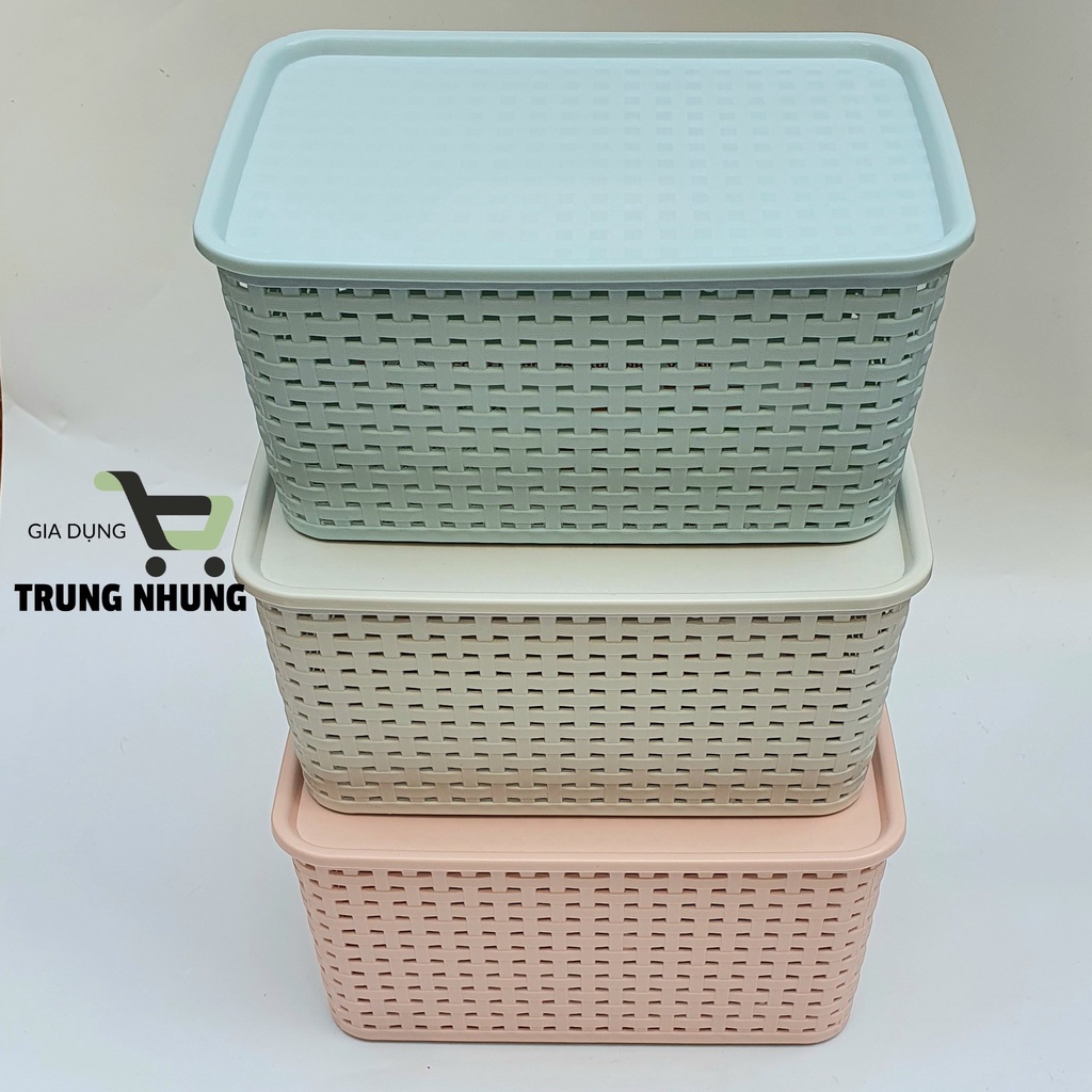 Giỏ đựng đồ, giỏ nhựa có nắp Việt Nhật