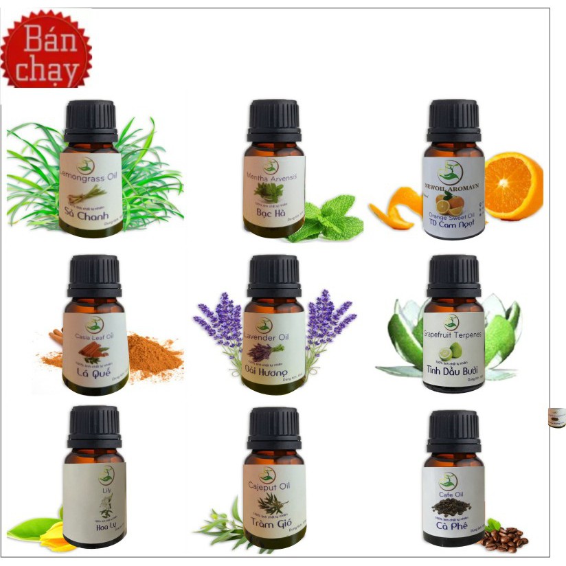 Tinh dầu tùy chọn 10ml Eco Oil nguyên chât tinh dầu thiên nhiên( Giá dùng thử) tinh dầu VIÊN HÀN LÂM