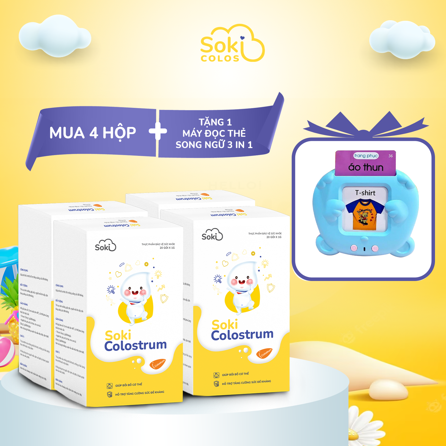 Combo 4 hộp sokicolostrum - tăng đề kháng