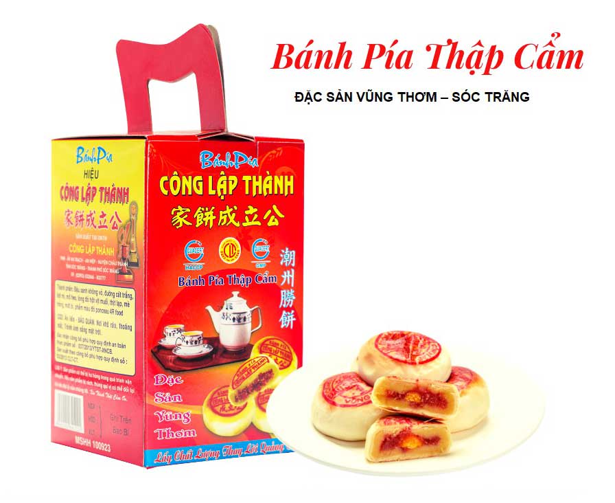 Bánh Pía Thập Cẩm Công Lập Thành - Hộp 4 Cái 350g - Đặc Sản Vũng Thơm Sóc Trăng