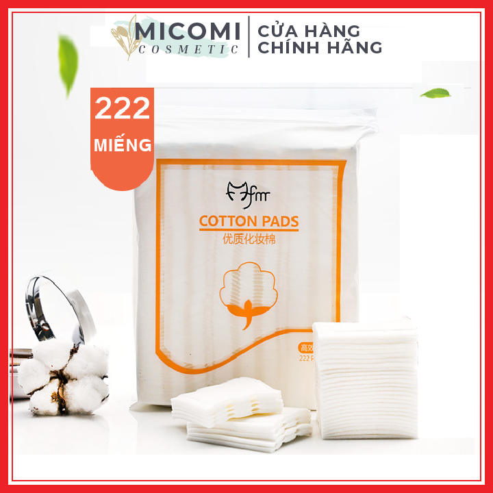 Bông Tẩy Trang 3 Lớp Dày Dặn Cotton Pads fm 222 Miếng Trang Điểm Nội Địa Trung Chính Hãng - MICOMI Cosmetics