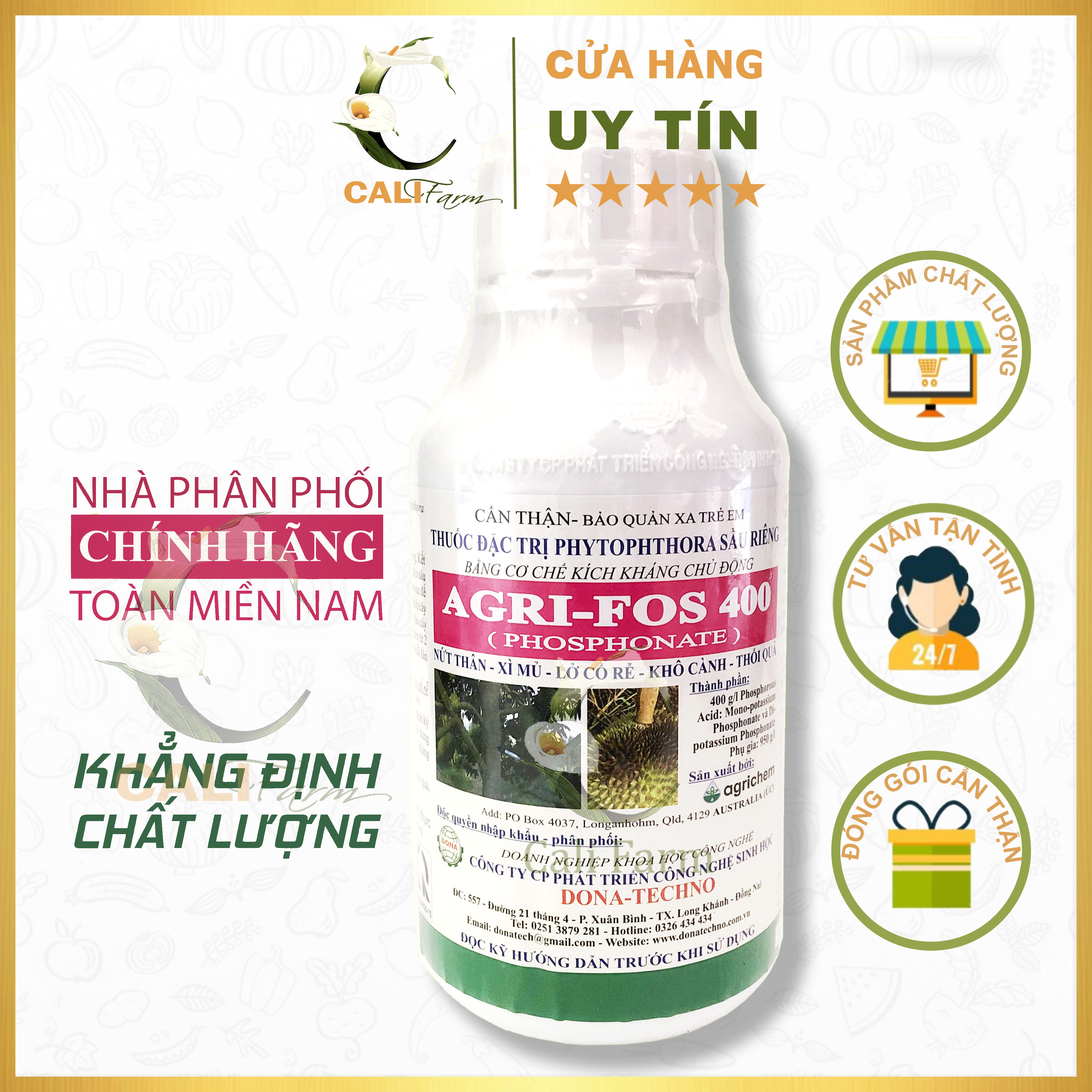 Chế phẩm trừ bệnh AGRIFOS 400 chai 500ml
