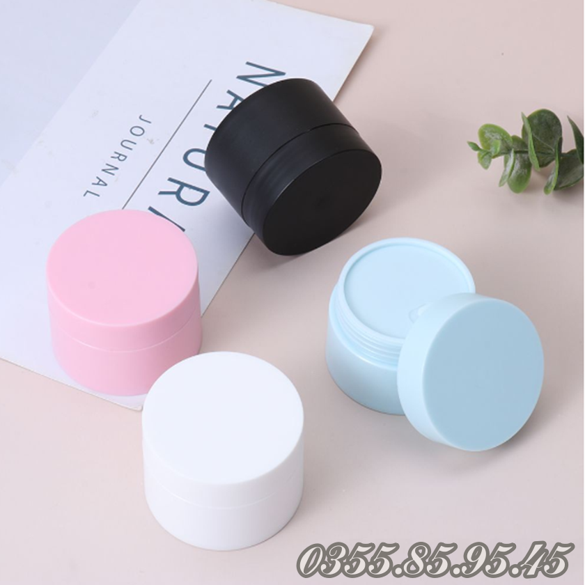 10 Hũ nhựa đựng kem face TRƠN (có nắp lót) 5g 10g 20g 30g 50g (chất liệu PP) - Hủ lọ chiết MỸ PHẨM Dùng Đựng Kem Dưỡng, Kem Chống Nắng du lịch.