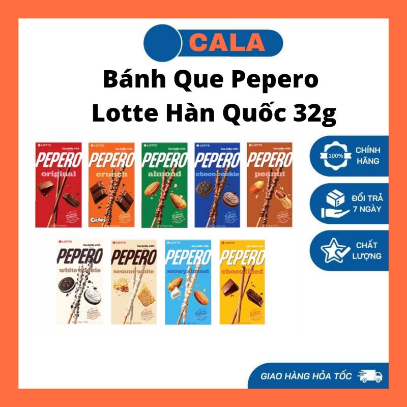 Bánh que pepero lotte hàn quốc 32g