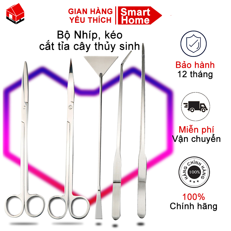 [Cắt Tỉa Thuỷ Sinh] Nhíp, Kéo Cắt Tỉa Cây Thủy Sinh Bằng Inox 304, Cứng Cáp, Chống Gỉ