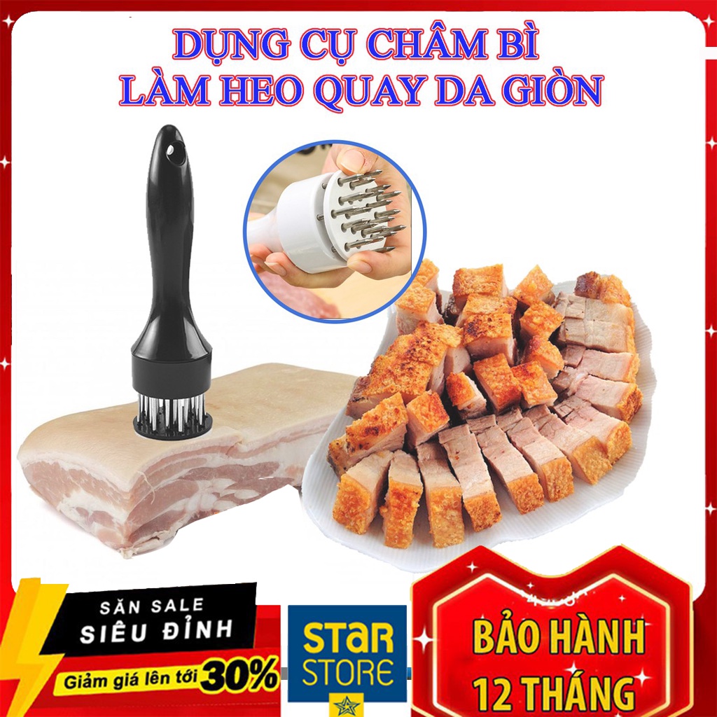 Dụng cụ dằm thịt,Dụng cụ châm bì, xăm bì làm mềm thịt, làm heo quay da giòn