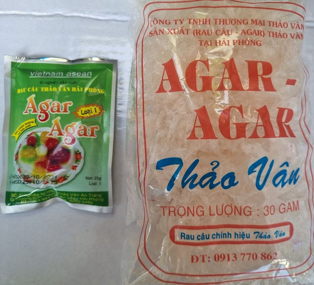 Combo: 1 gói bột rau câu giòn 25gr + 1 gói rau câu sợi 30gr Thảo Vân