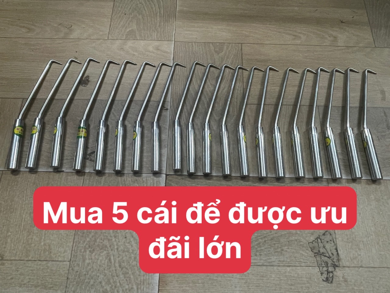 Combo-5 móc buộc đai số 7 mạ kẽm - cán thép đặc