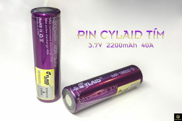 Pin tím cylaid 18650 độ xả 40A