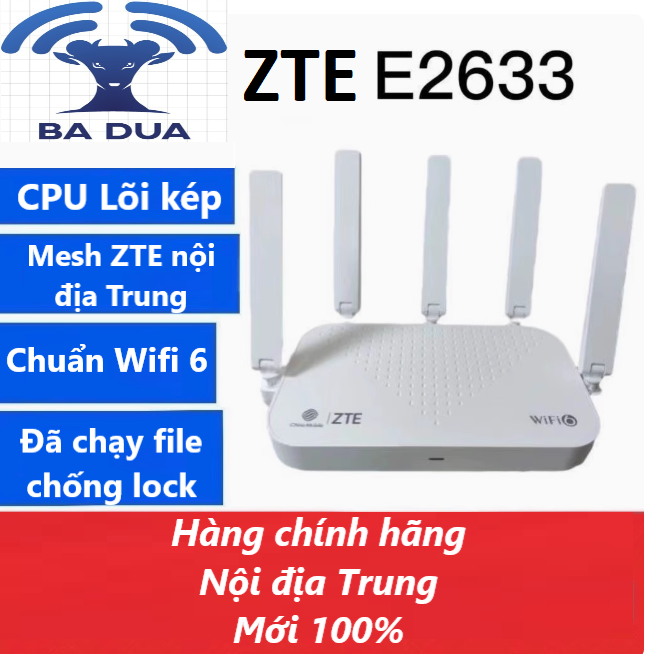 Bộ Phát Wifi Mesh Wifi 6 ZTE E2633 E2631 2633 AX3000