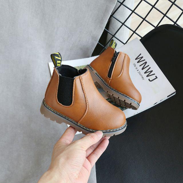 [FREESHIP MAX 15K] Giày bốt da mềm Quảng Châu bé trai/bé gái phong cách Anh
