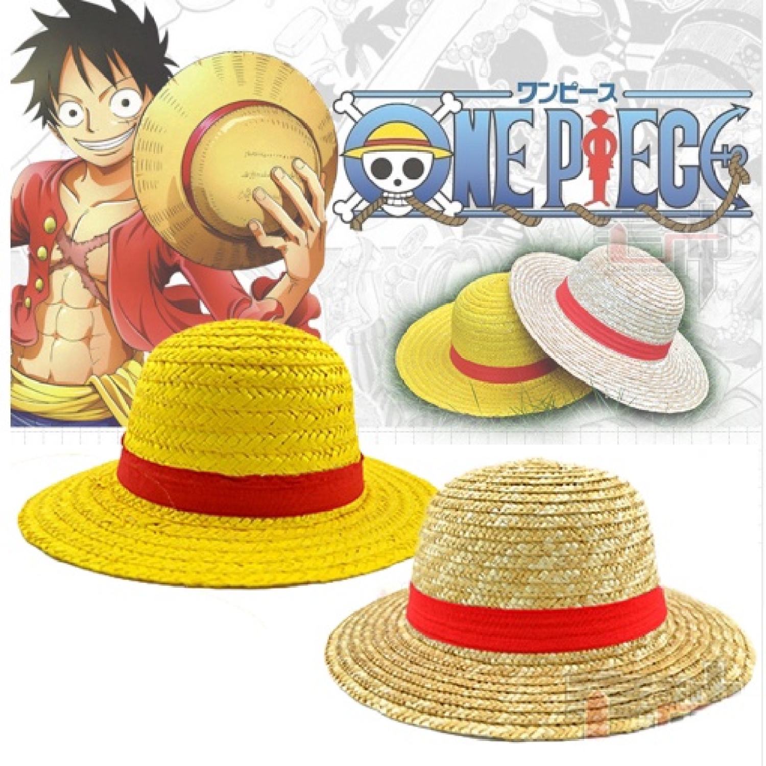 (Giao hỏa tốc) Mũ Rơm Cosplay Nhân Vật Monkey D Luffy Trong Phim Hoạt Hình One Piece