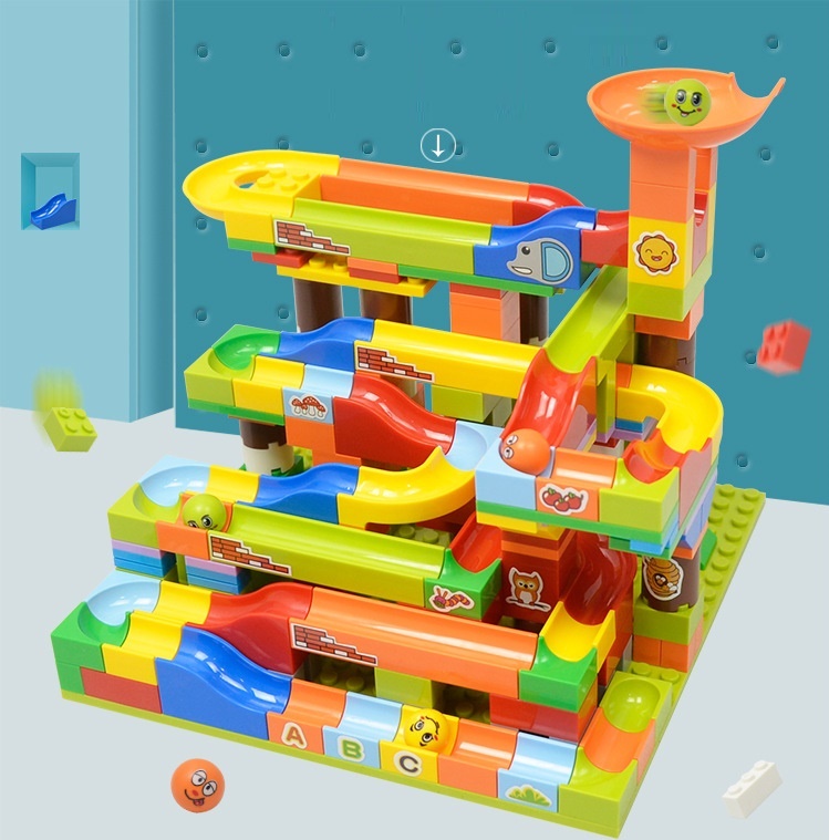 Lego cầu trượt thả bi 206 chi tiết cho bé có quà tặng