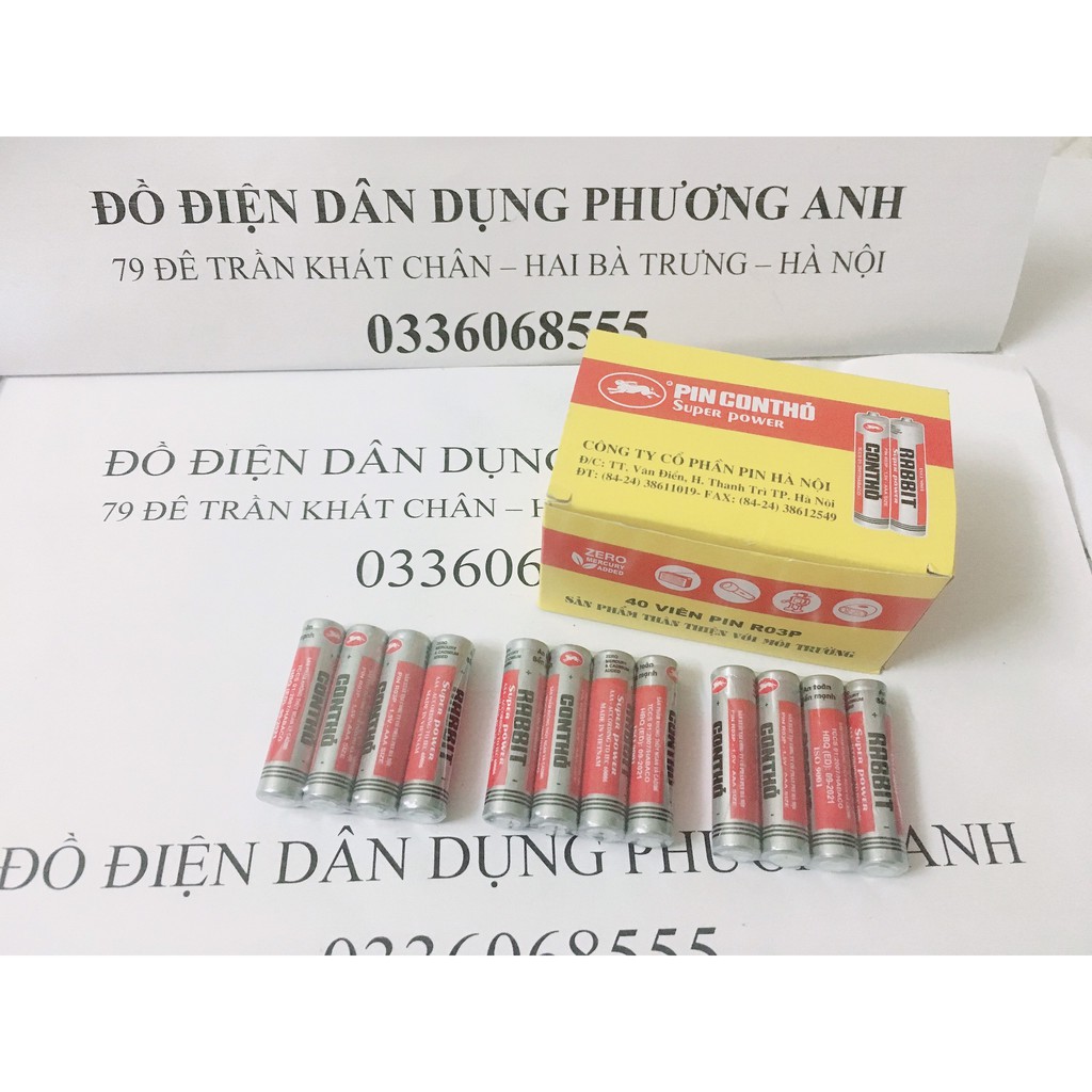 1 vỉ 4 viên pin khô 3a con thỏ chính hãng