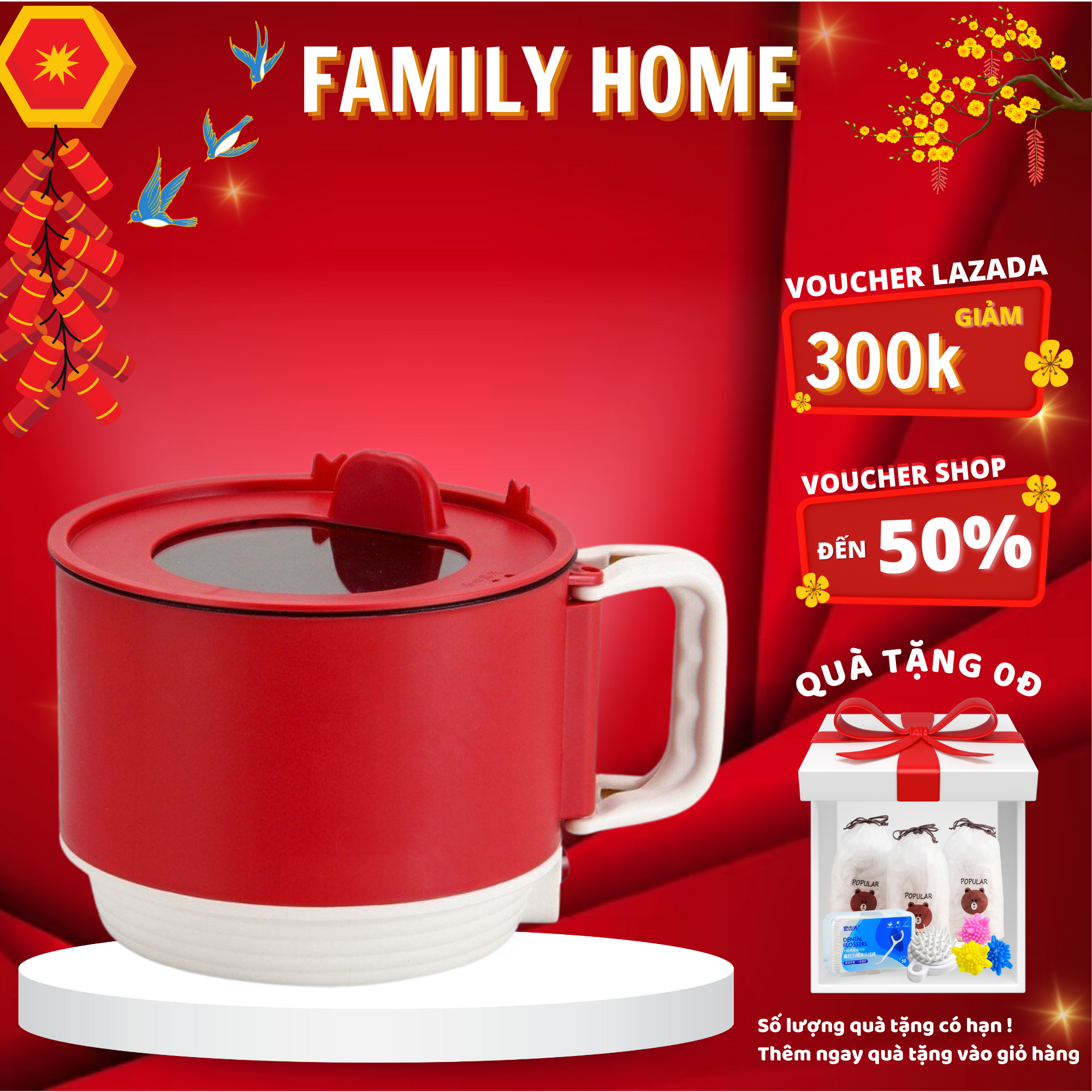 Nồi lẩu điện mini đa năng,nồi lẩu điện mini nồi điện mini ca nấu mì chức năng 2 trong 1 tiện dụng đường kính 18cm công suất 1.6l-ca mì điện mini nồi lẩu điện đa năng