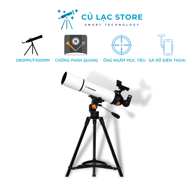 Kính thiên văn khúc xạ Celestron SCTW80