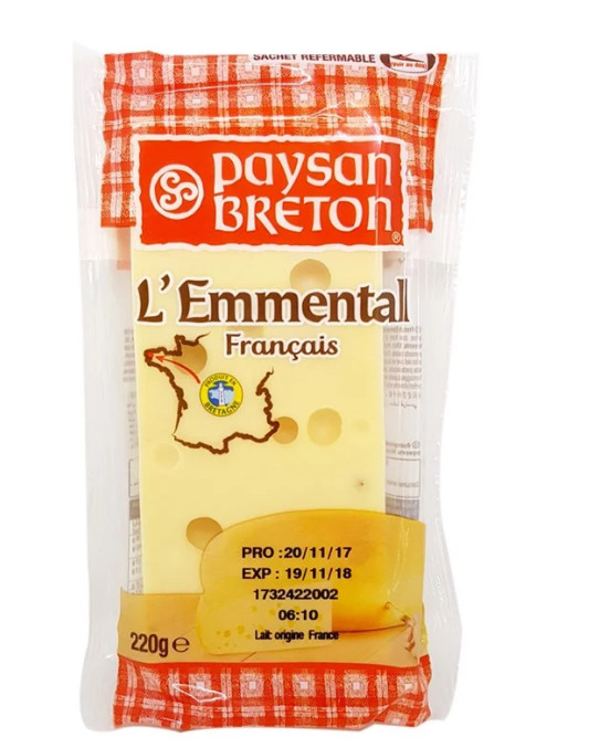 Phô mai Emmental Paysan Breton 220g