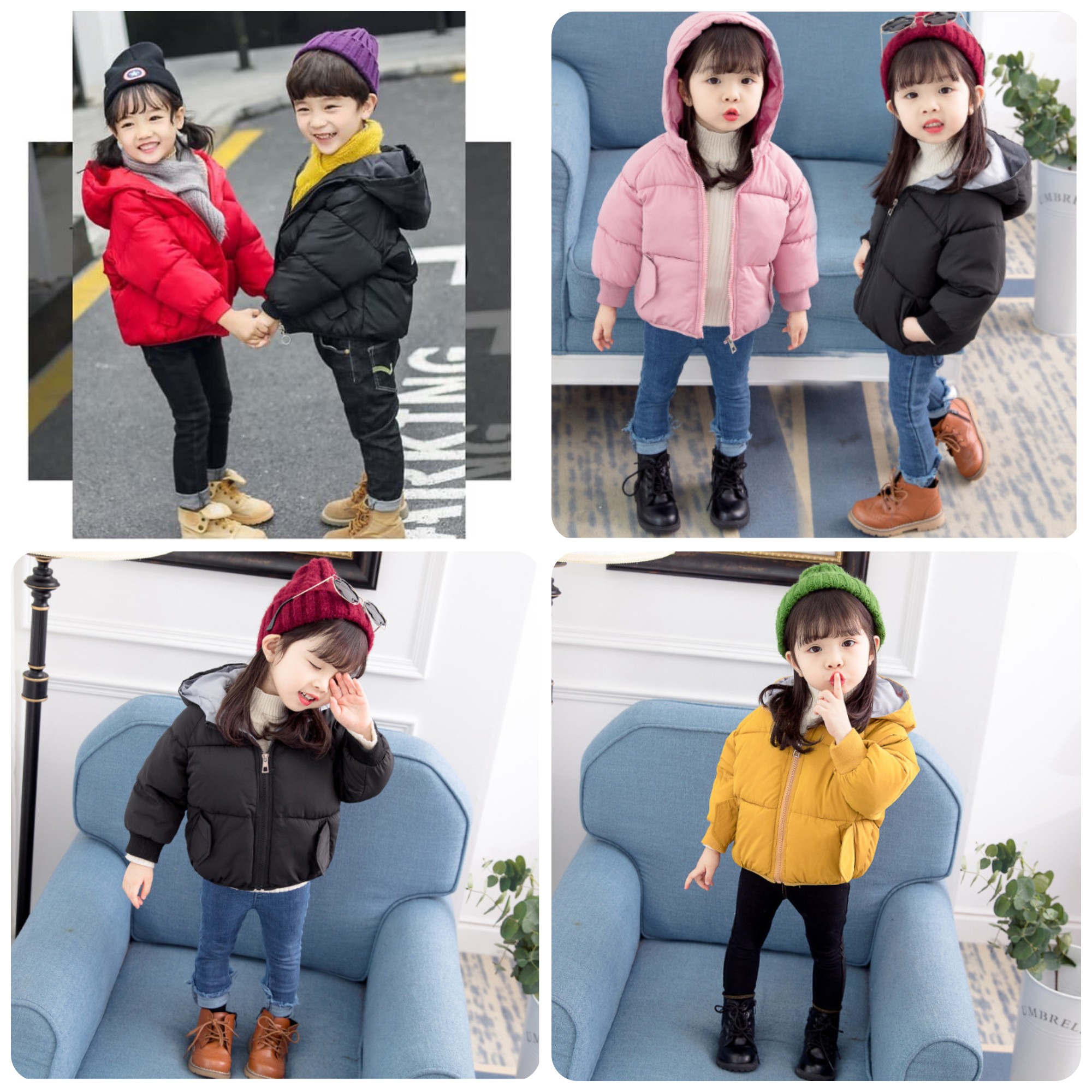 Áo phao 3 lớp trẻ em 8-20kg dành cho cả bé trai và bé gái. Chất liệu bông nhồi cực mềm và nhẹ, giữ ấm cực tốt